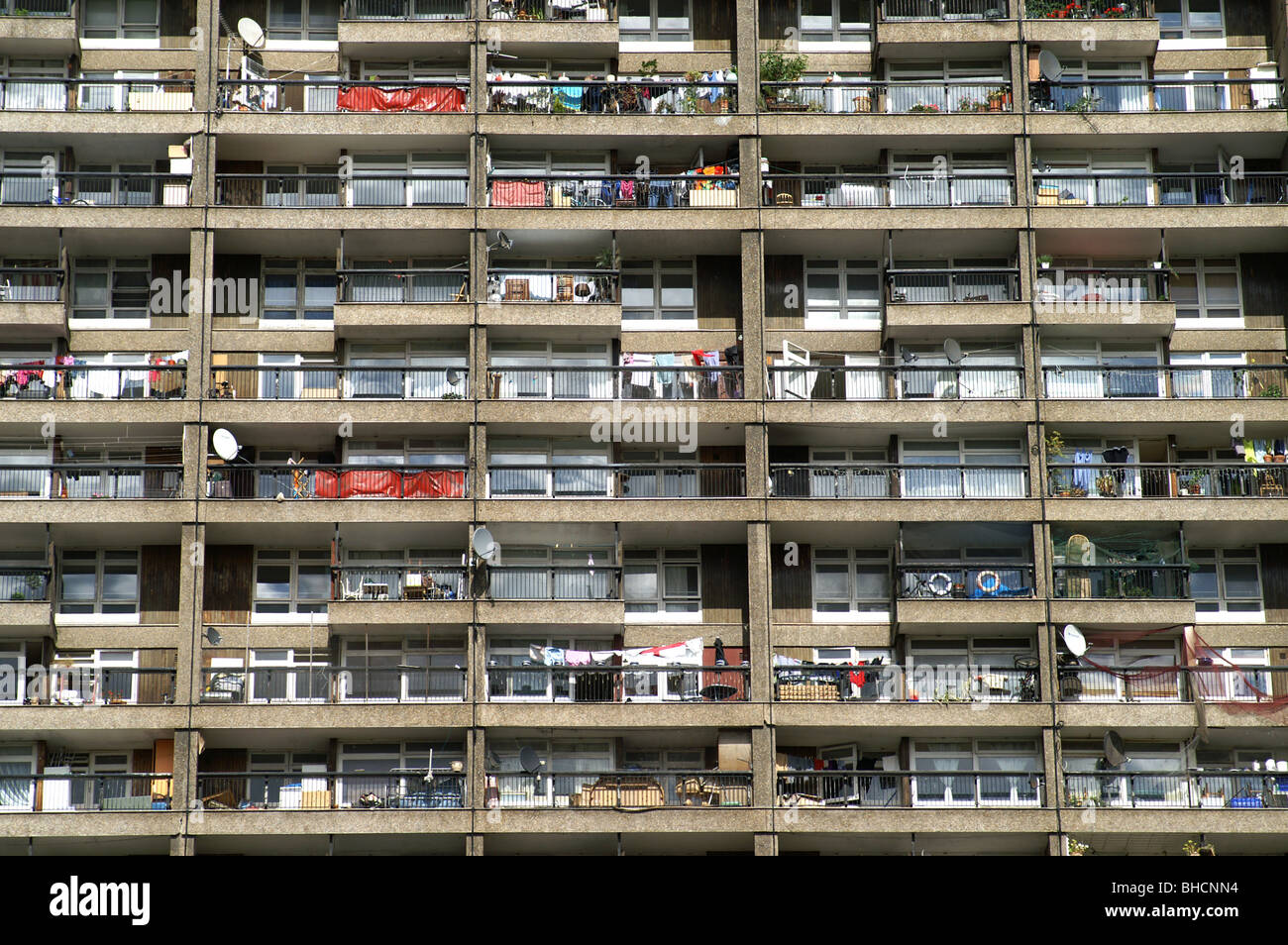 Council flats in tower block . London Stock Photo