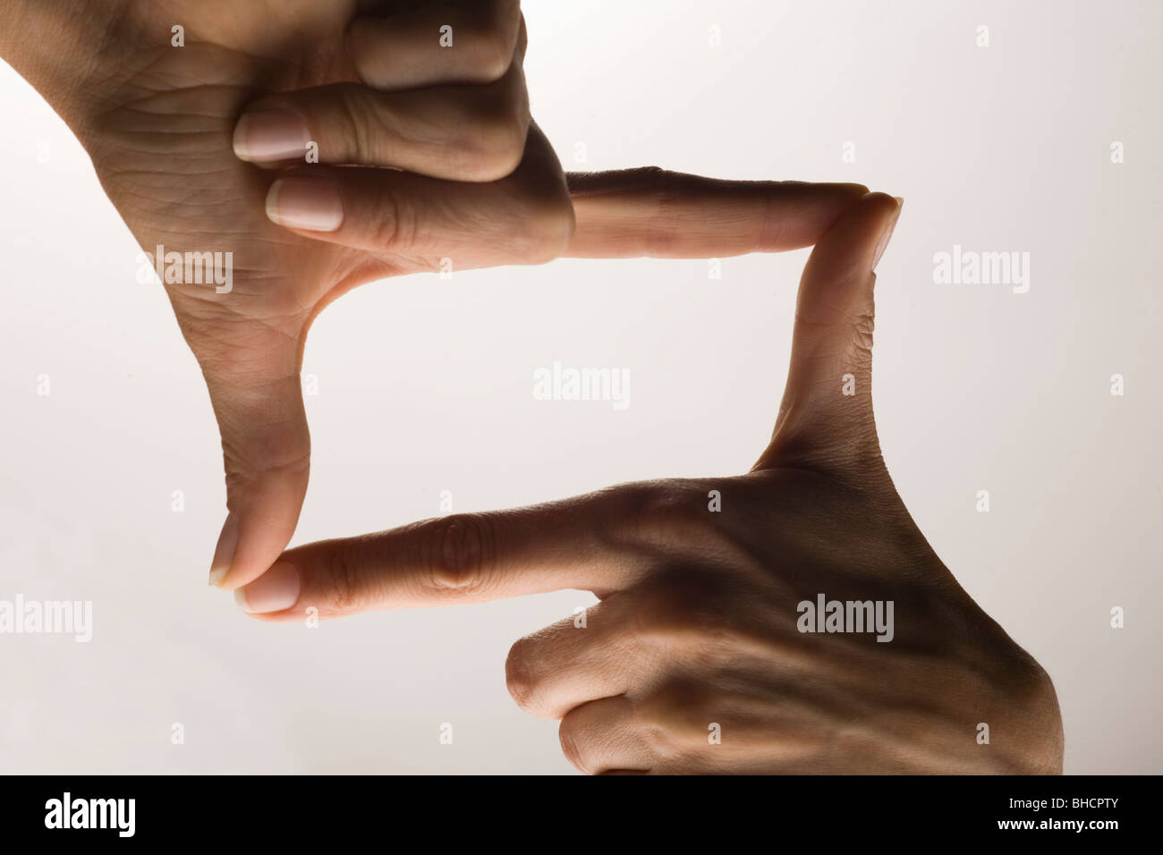 Hands forming frame Stock Photo - Alamy