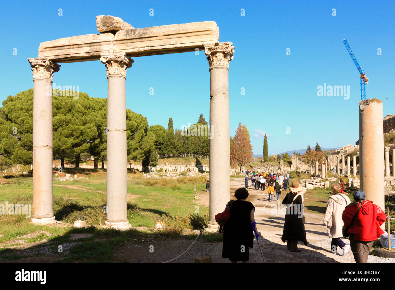 Temple Ruins in Ephesus, Turkey Stock Photo