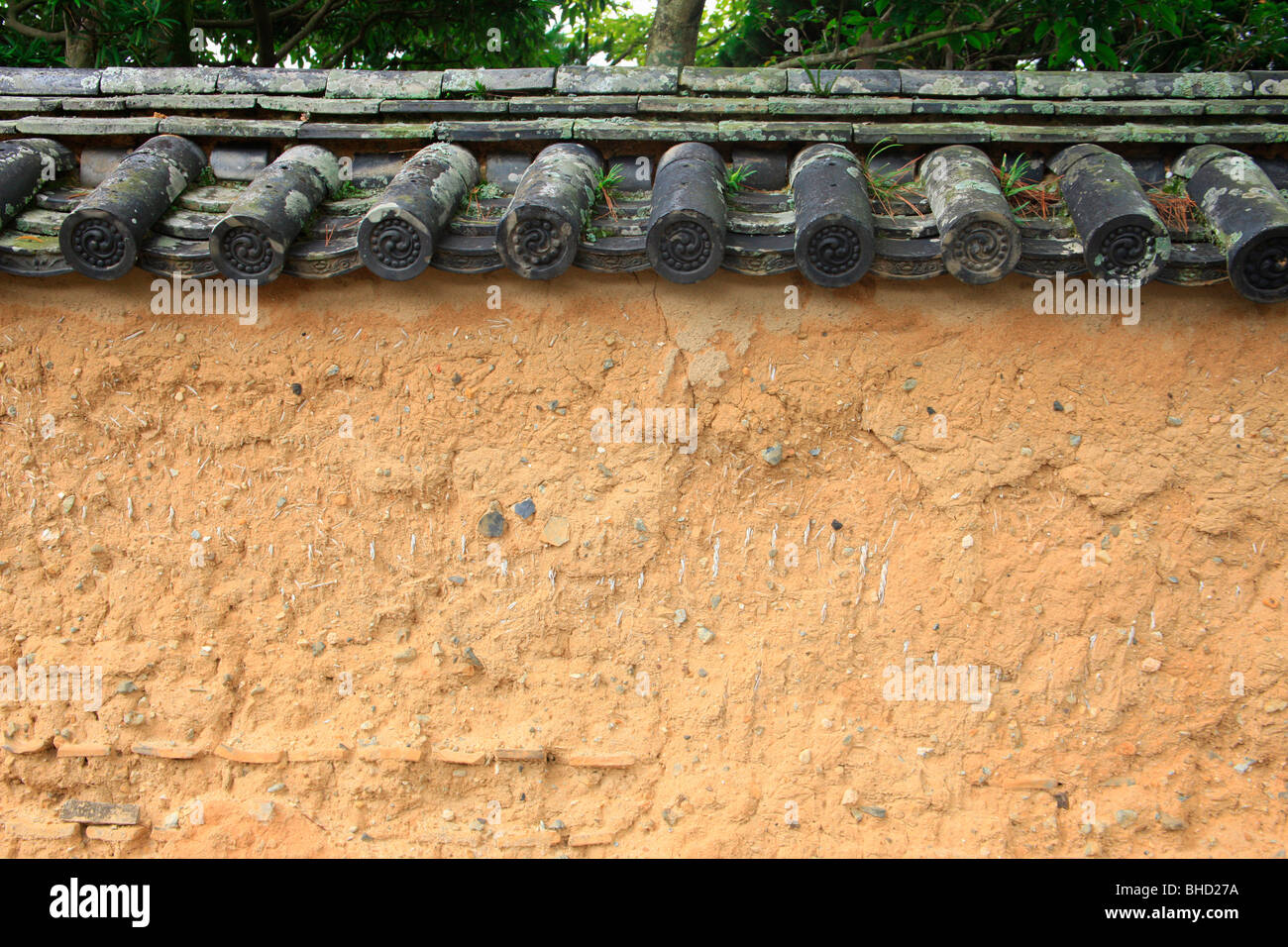 Mud wall, Hagi, Yamaguchi Prefecture, Japan Stock Photo Alamy