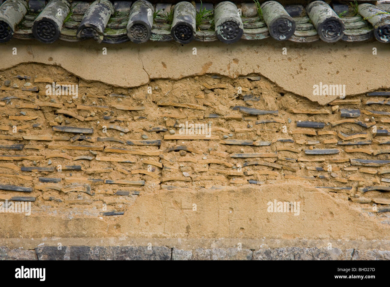Mud wall, Hagi, Yamaguchi Prefecture, Japan Stock Photo Alamy