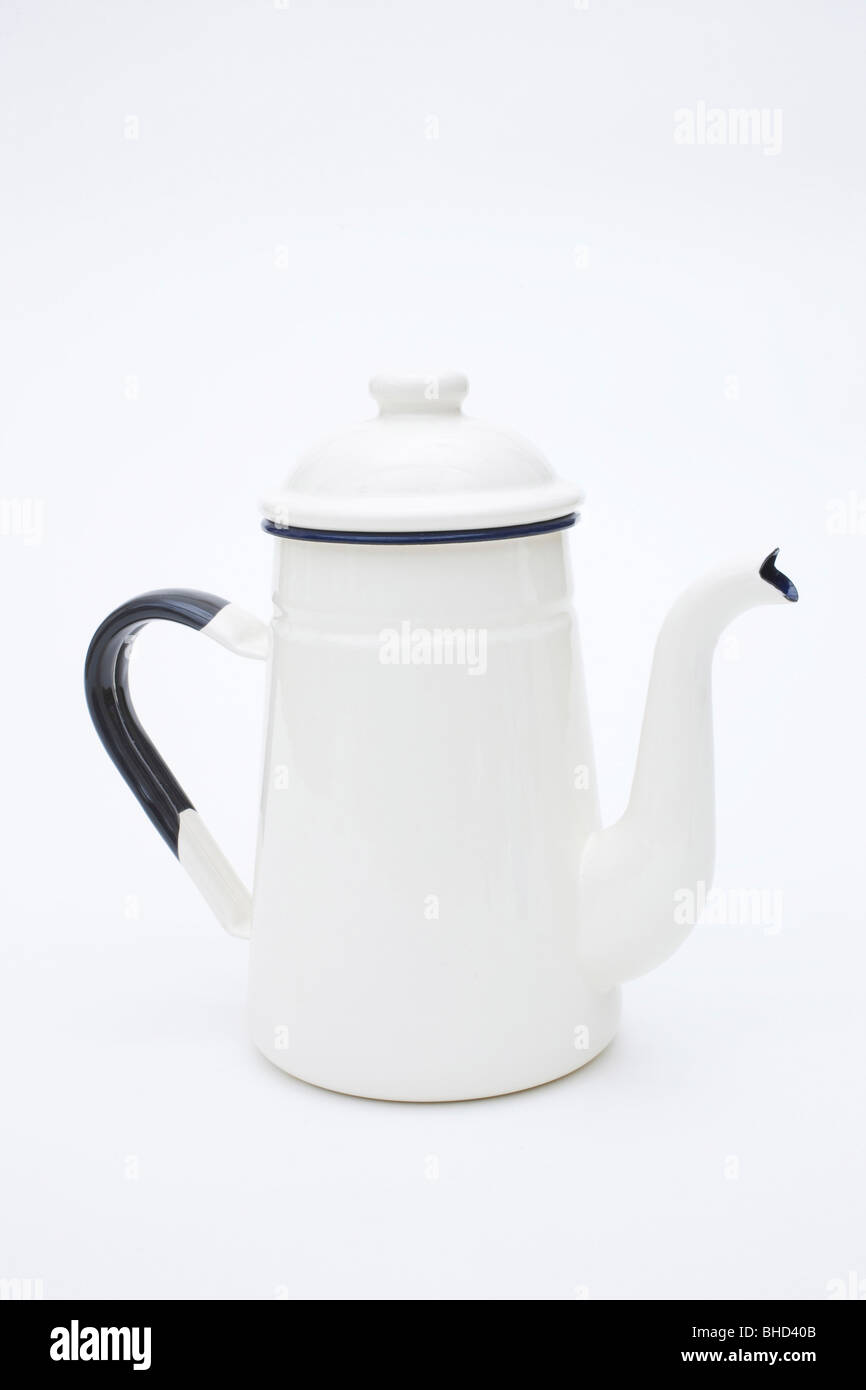 Enamel coffee pot Stock Photo Alamy