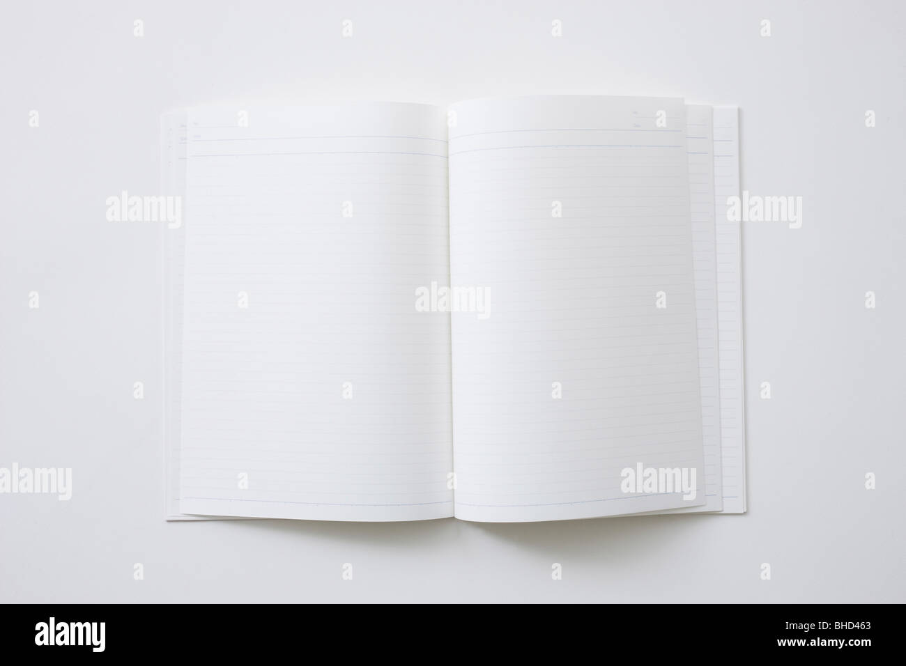 Open book with blank pages Stock Photo