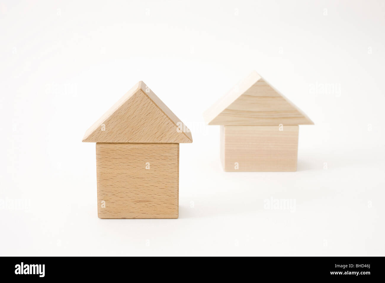 Wooden block houses Stock Photo Alamy