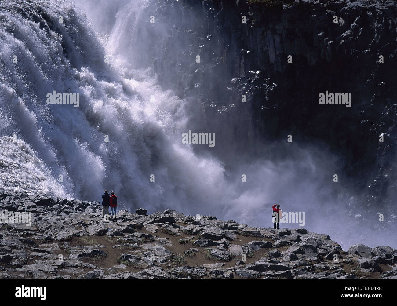 Dettifoss Waterfall and Jokulsargljufur Canyon, Iceland Stock Photo