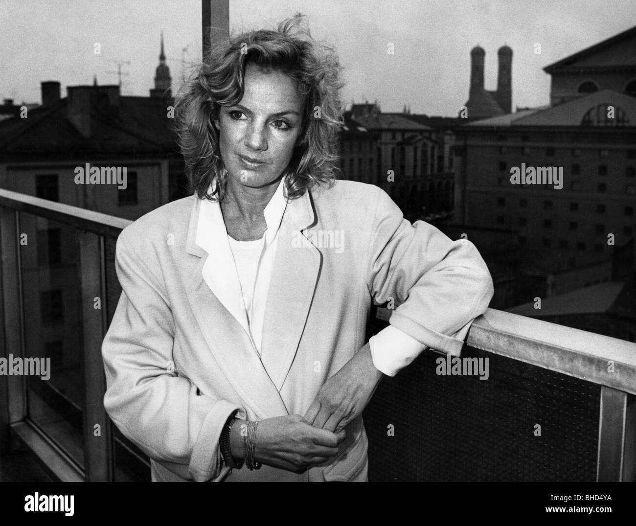 Sander, Jil, * 7.11.1943, German fashion designer, half length, Munich,  1984 Stock Photo - Alamy