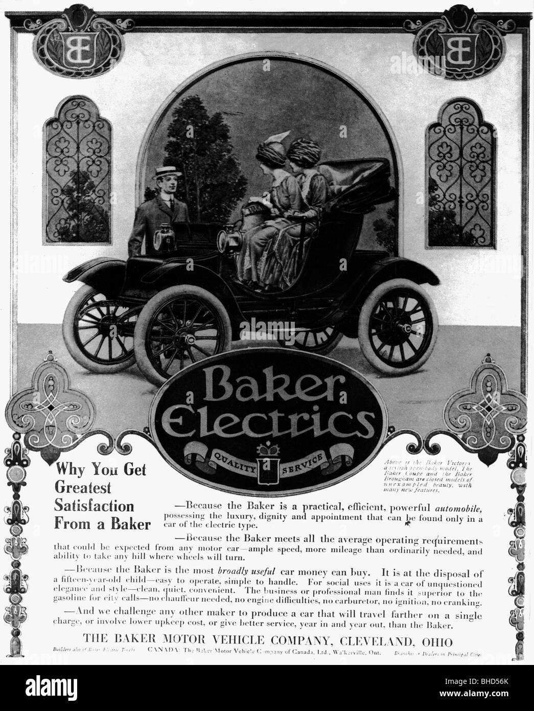 advertising, cars, Baker Electrics, electric car Baker Motor Vehicle