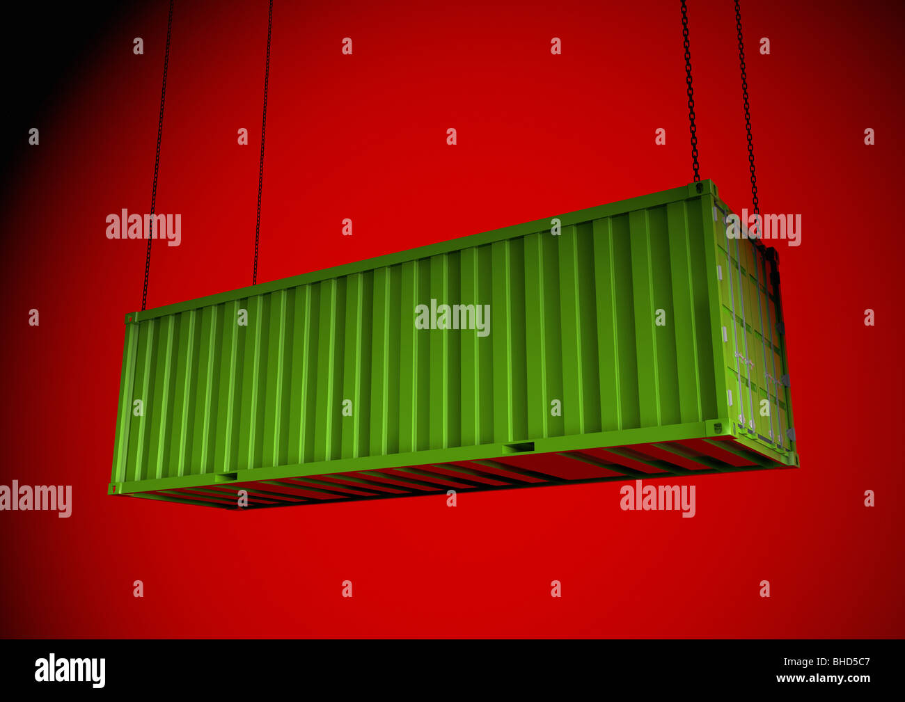 International Container for cargo (computer generated) - Container für Schiffsfracht Stock Photo