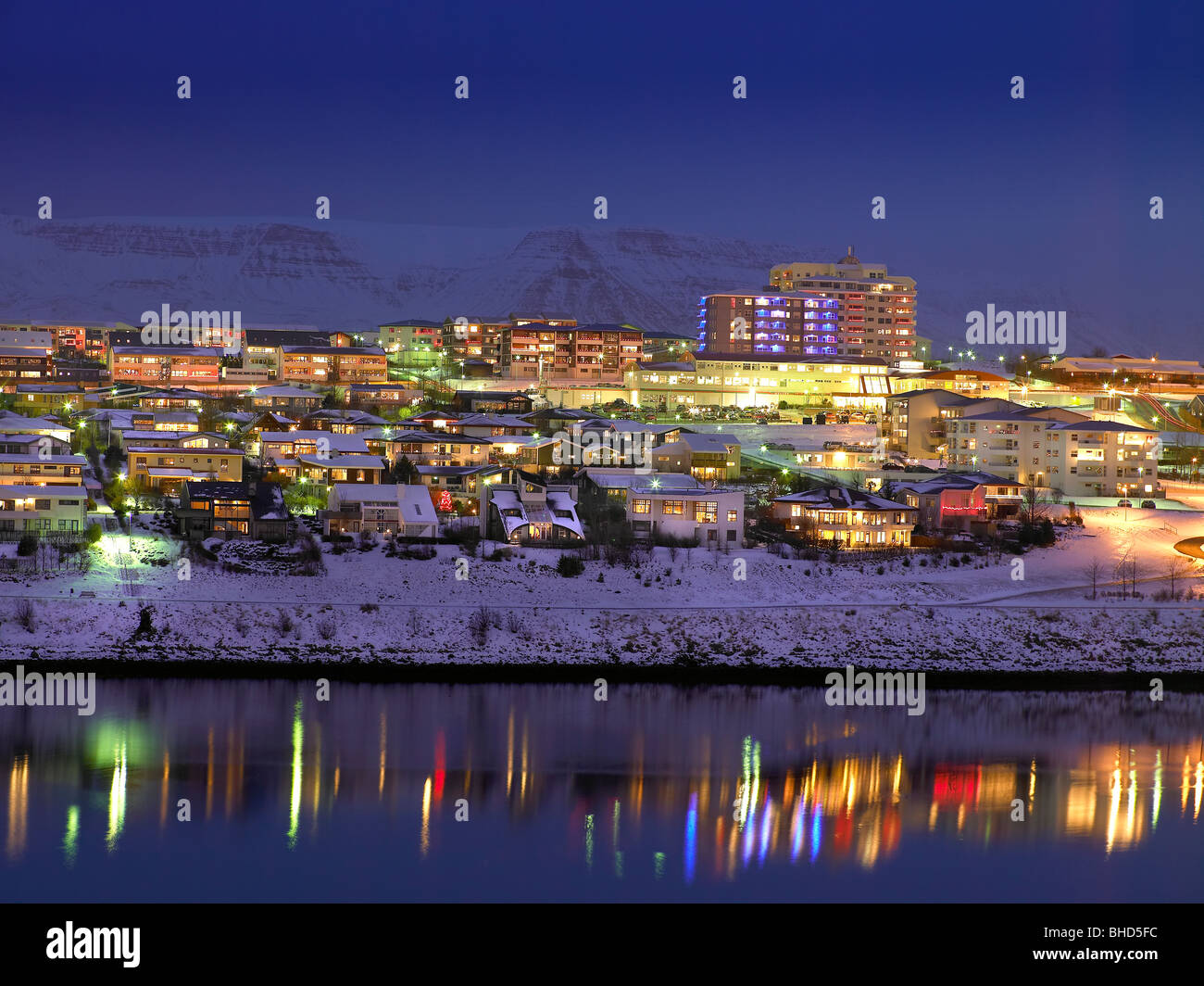 Suburb of Reykjavik,  Grafarvogur, Iceland Stock Photo