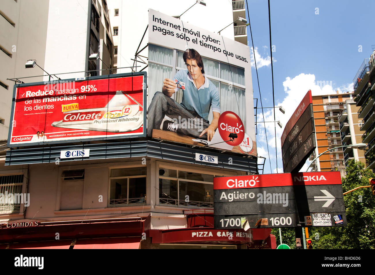Buenos Aires Claro colgate billboard Argentina Town City Stock Photo - Alamy