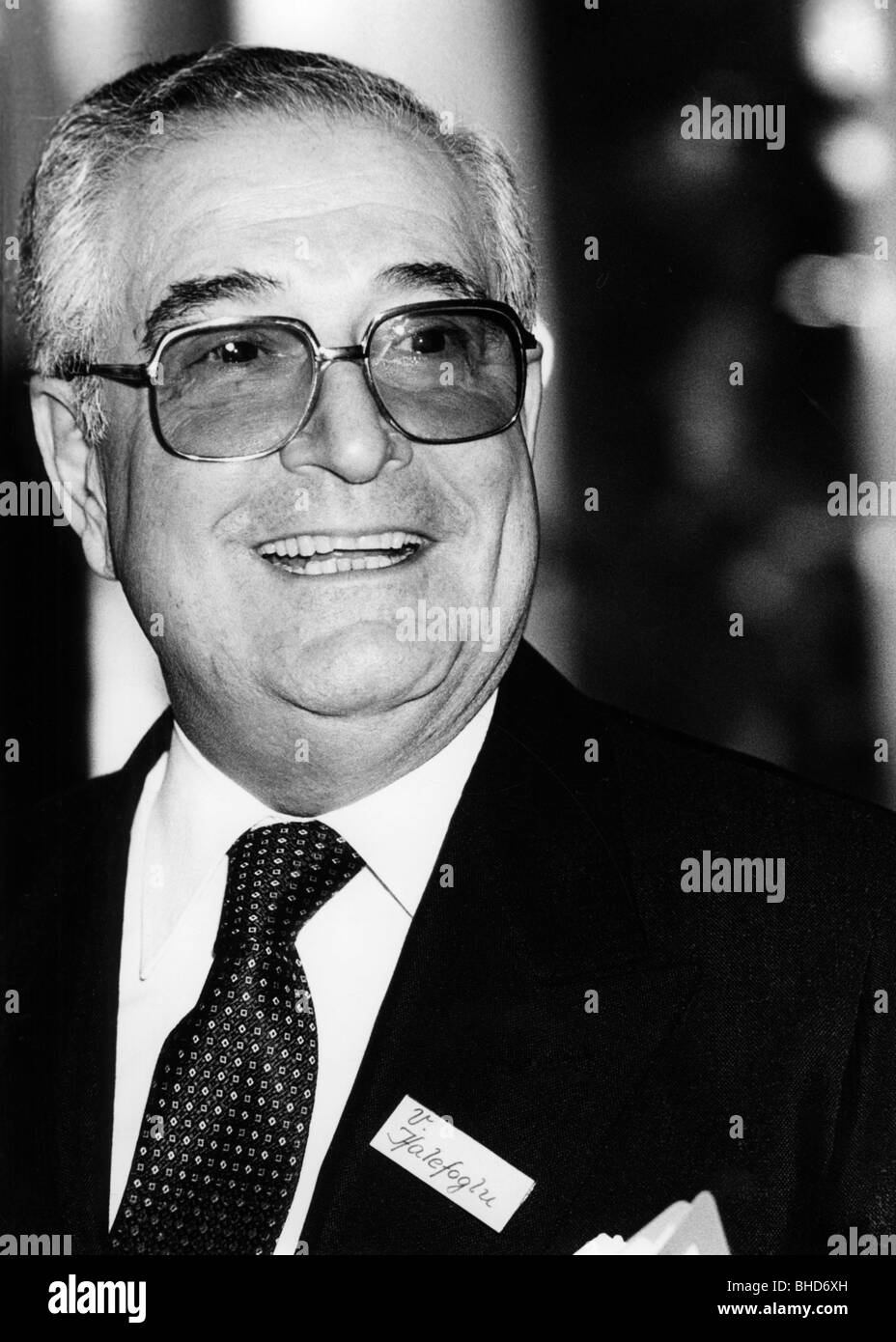 Halefoglu, Vahit Melih, * 19.11.1919, Turkish politician (ANAP), Foreign Minister 13.12.1983 - 21.12.1987, portrait, at 23rd Munich Security Conference, Bayerischer Hof, 1./2.3.1986, , Stock Photo