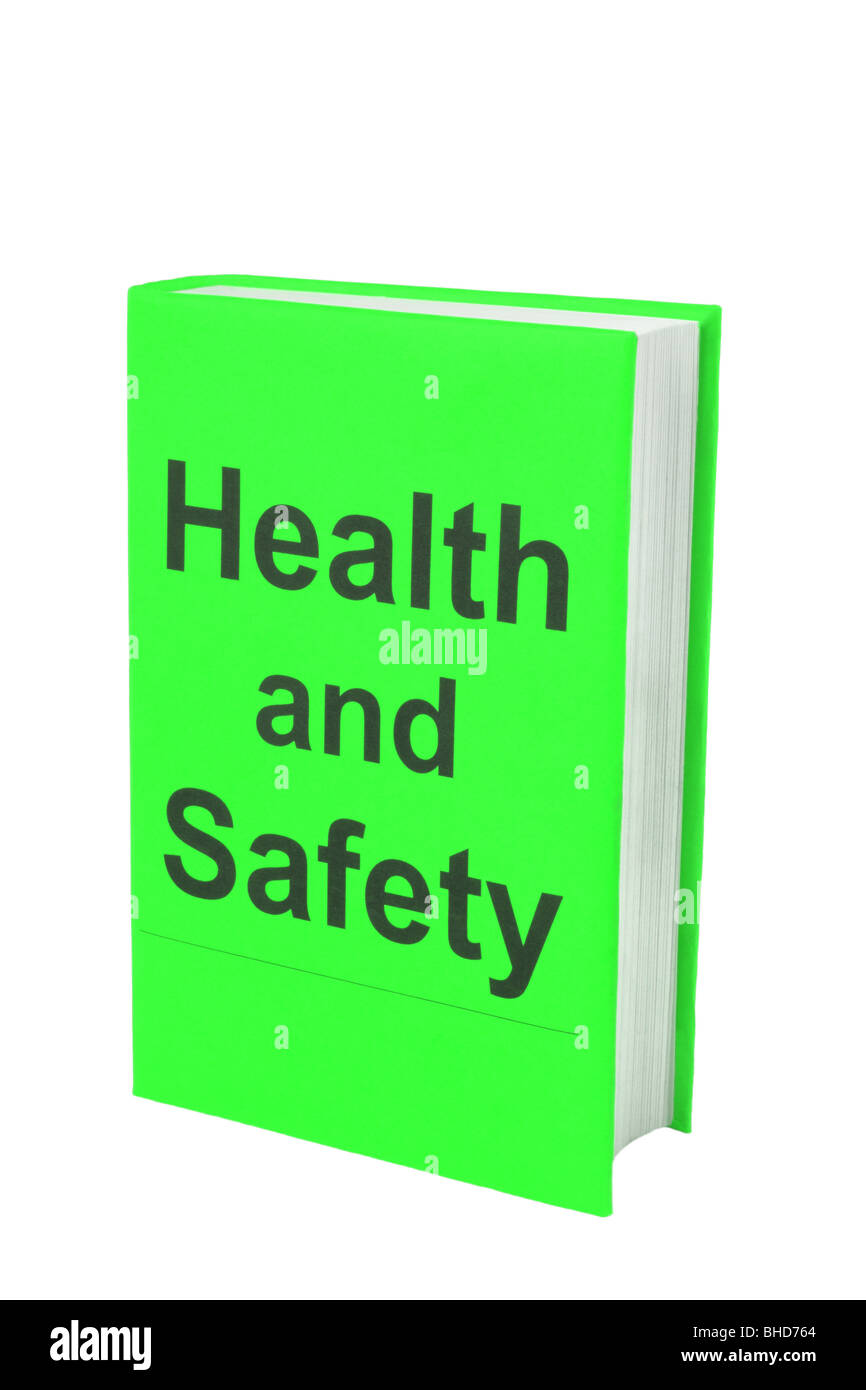 Book with words Health And Safety on Green Cover. Stock Photo