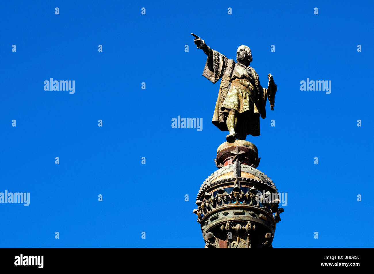 Columbus Monument, Barcelona, Spain Stock Photo