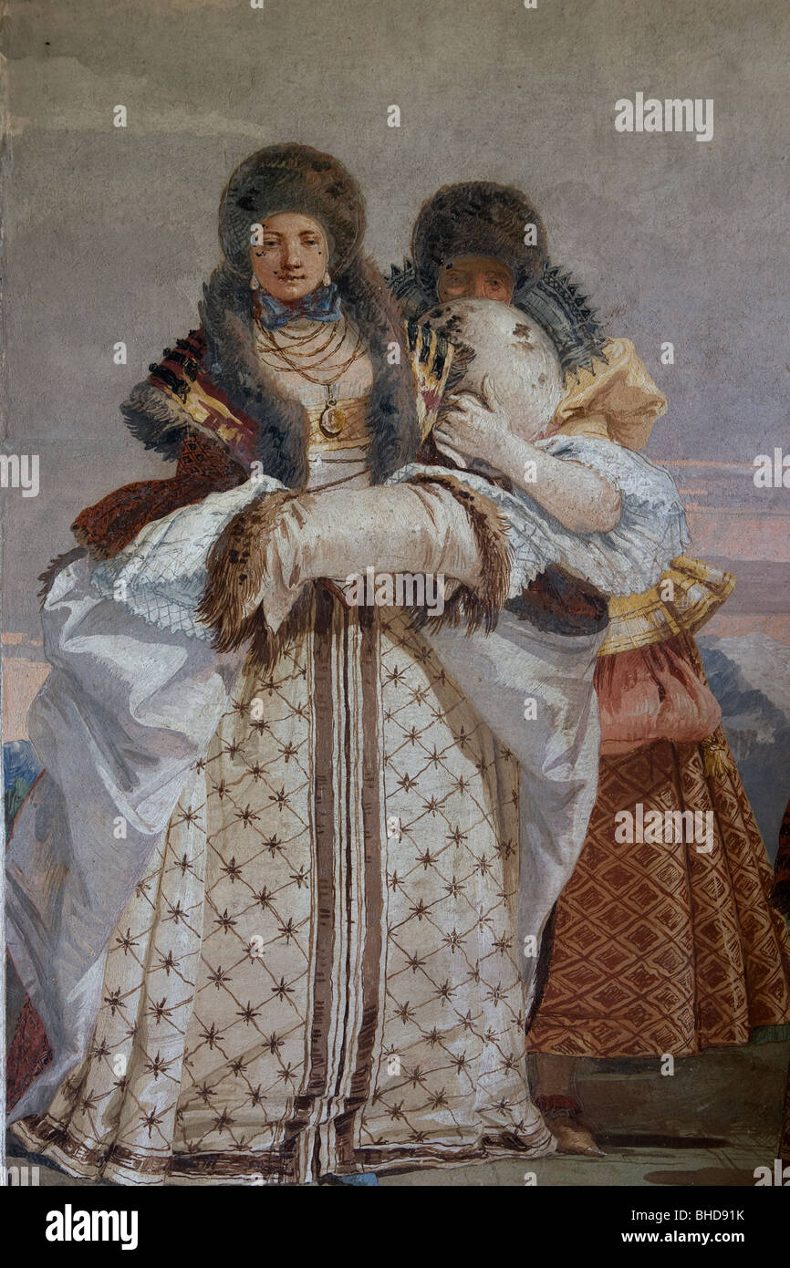 Europe Italy Veneto Vicenza Villa Valmarana Ai Nani Frescoes By Tiepolo 
