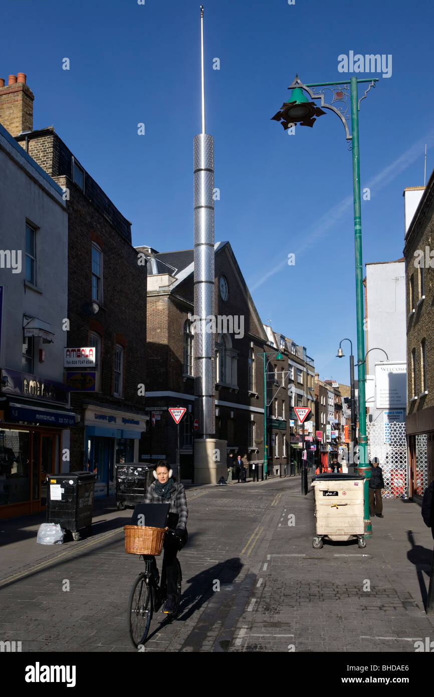 a minaret-like structure on brick lane in east london Stock Photo