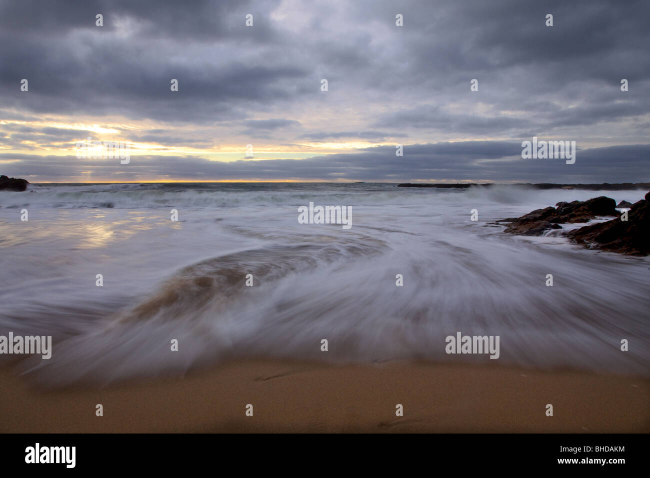 A wave washes ashore at Bean Hollow State Beach, Half Moon Bay