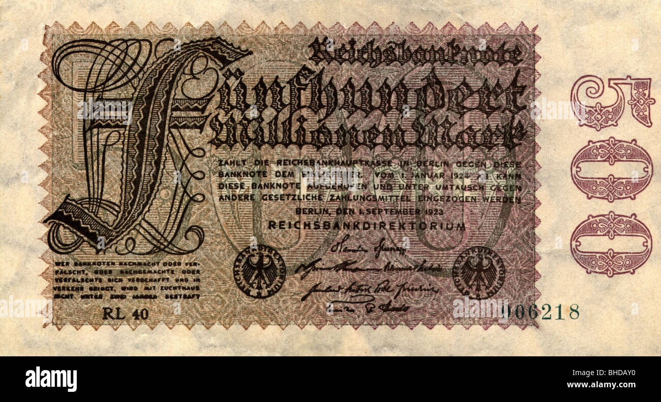 Germany inflation 1923 hi-res stock photography and images - Alamy