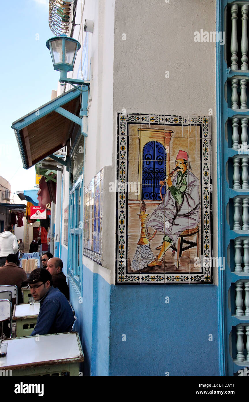 Traditional Cafe Charbi Khemais in Sousse Medina, Sousse, Sousse Governorate, Tunisia Stock Photo