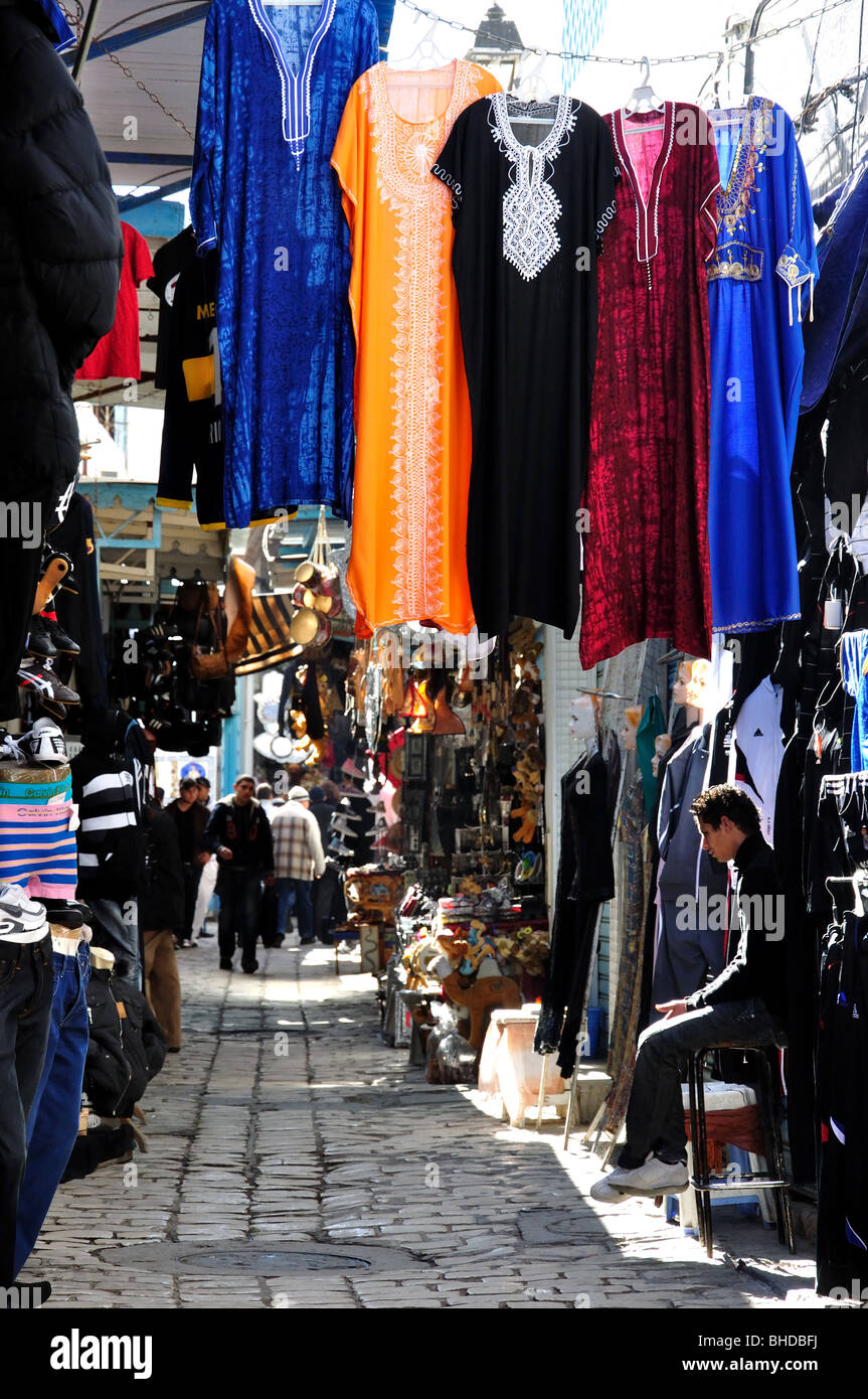 Shops in Sousse Medina, Sousse, Sousse Governorate, Tunisia Stock Photo