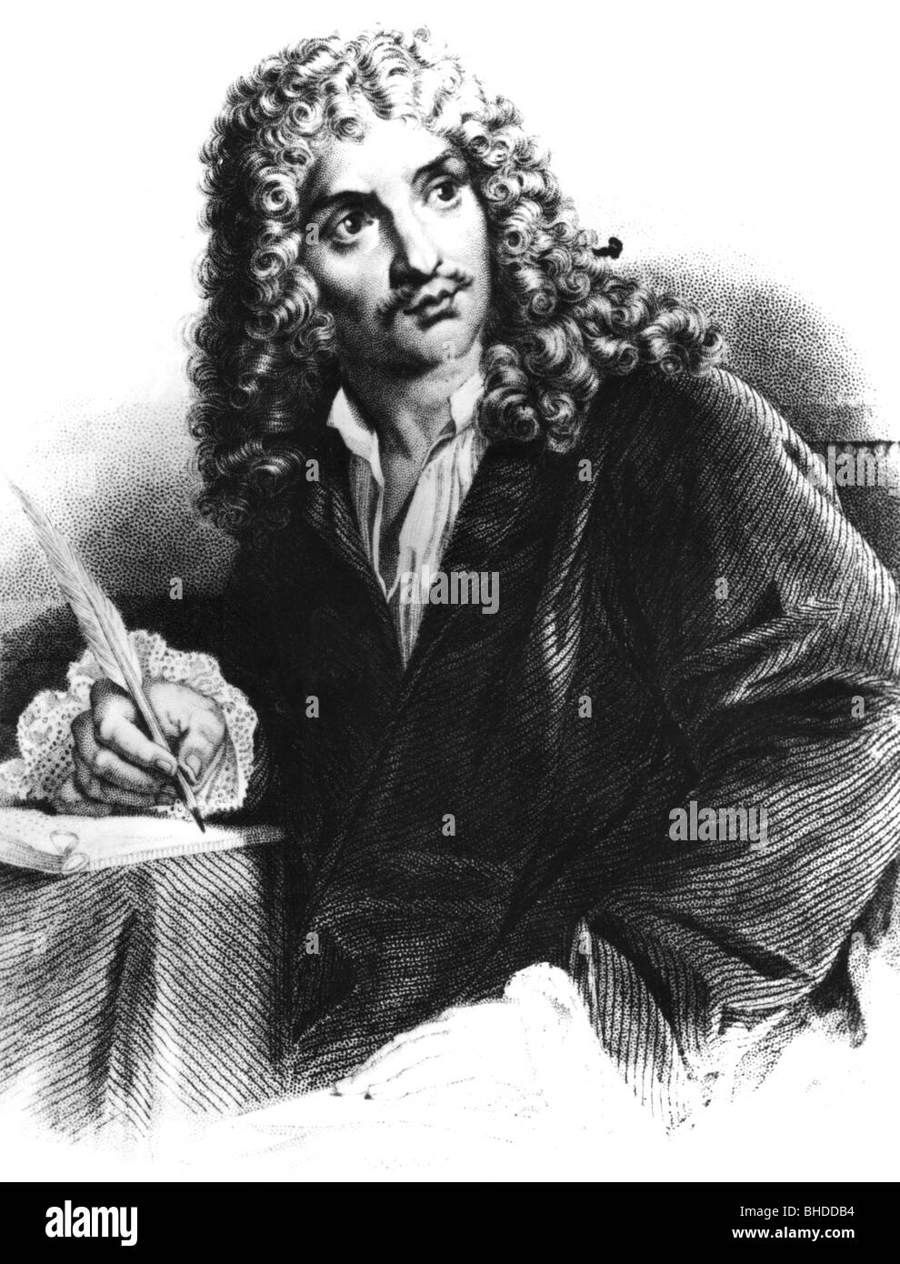 Moliere, 15.1.1622 - 17.2.1673, French author / writer, half length, copper engraving, 17th century, , Artist's Copyright has not to be cleared Stock Photo