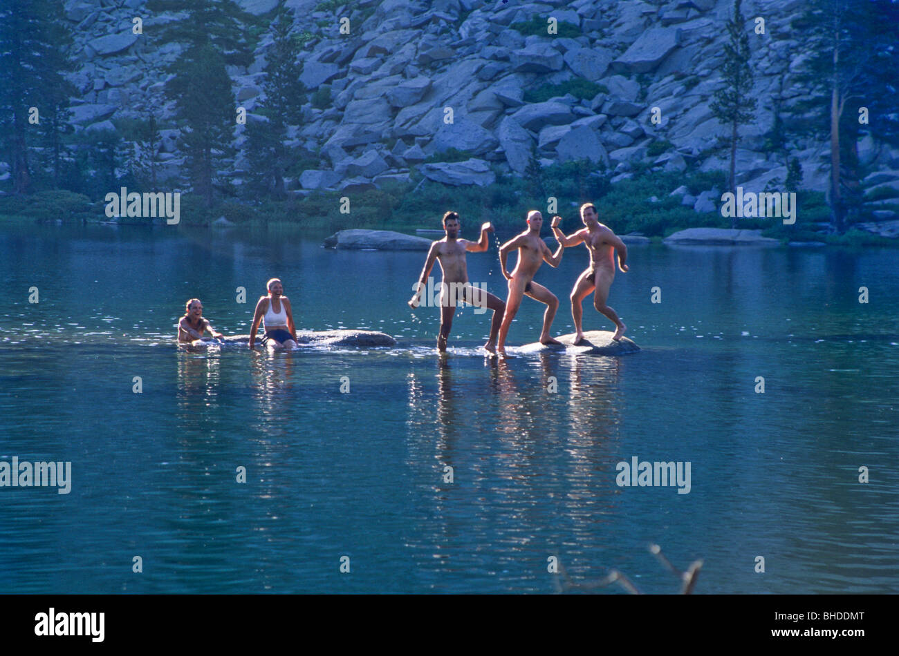 Skinny dipping in lake Stock Photo - Alamy