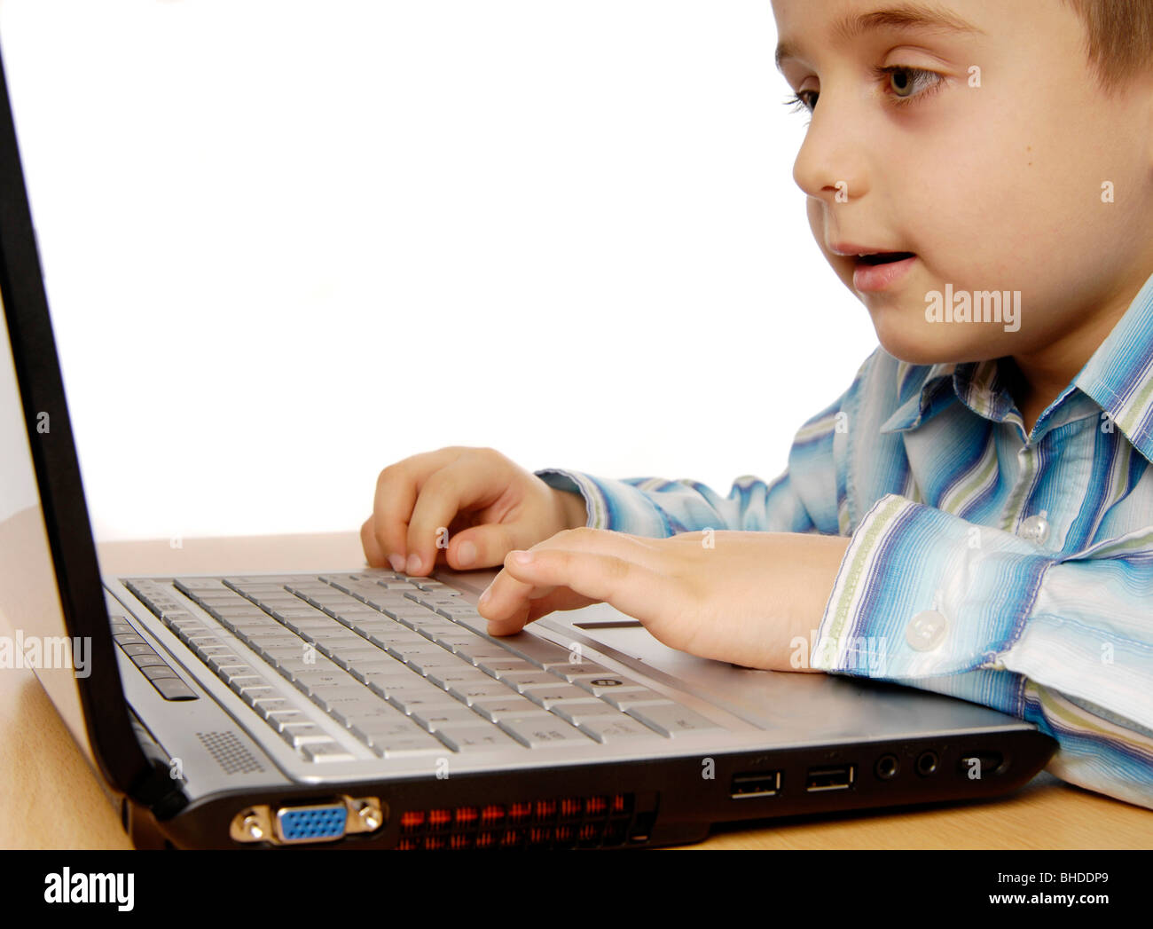 Young computer geek Stock Photo