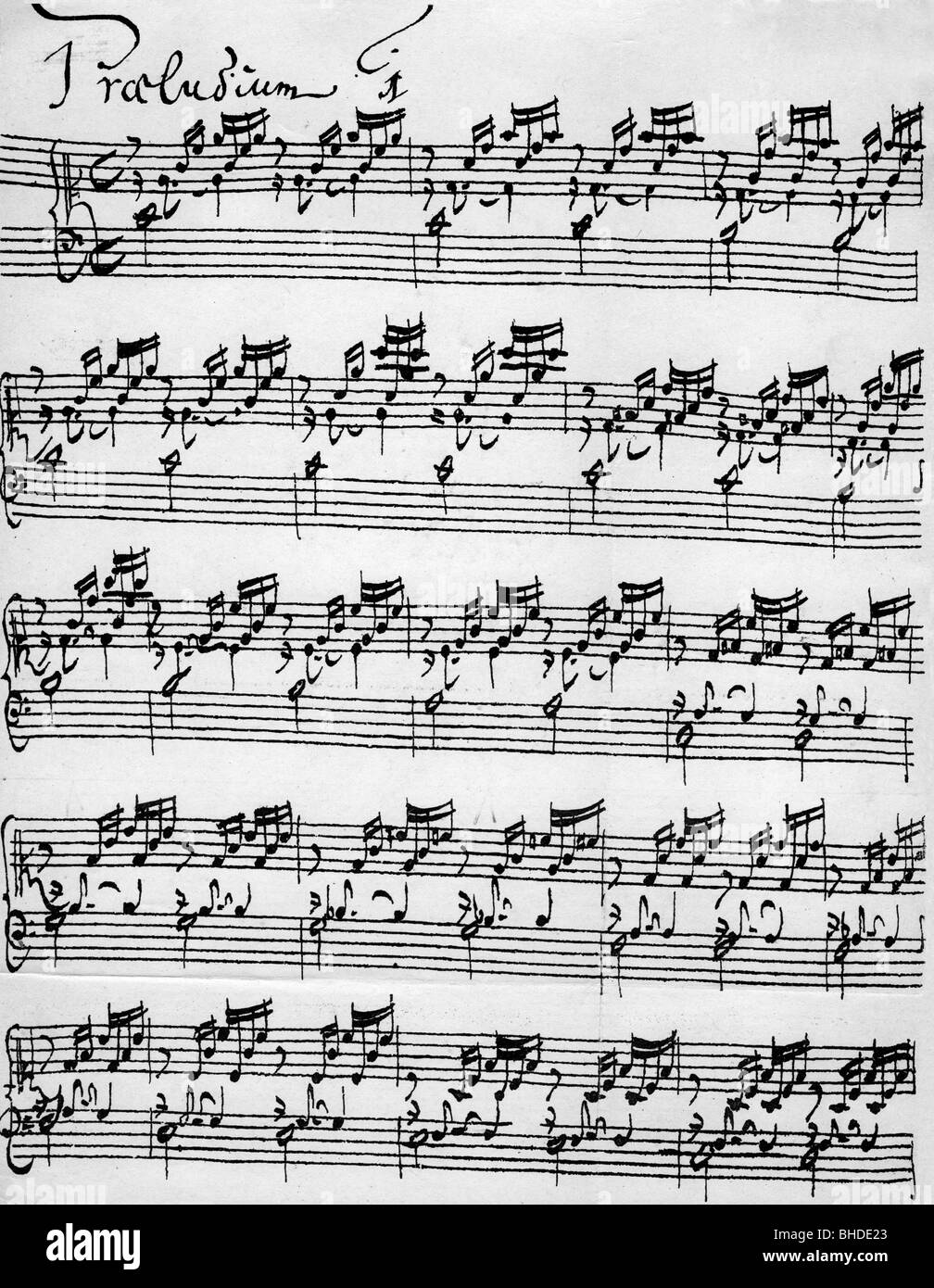 Johann sebastian bach sheet music hi-res stock photography and