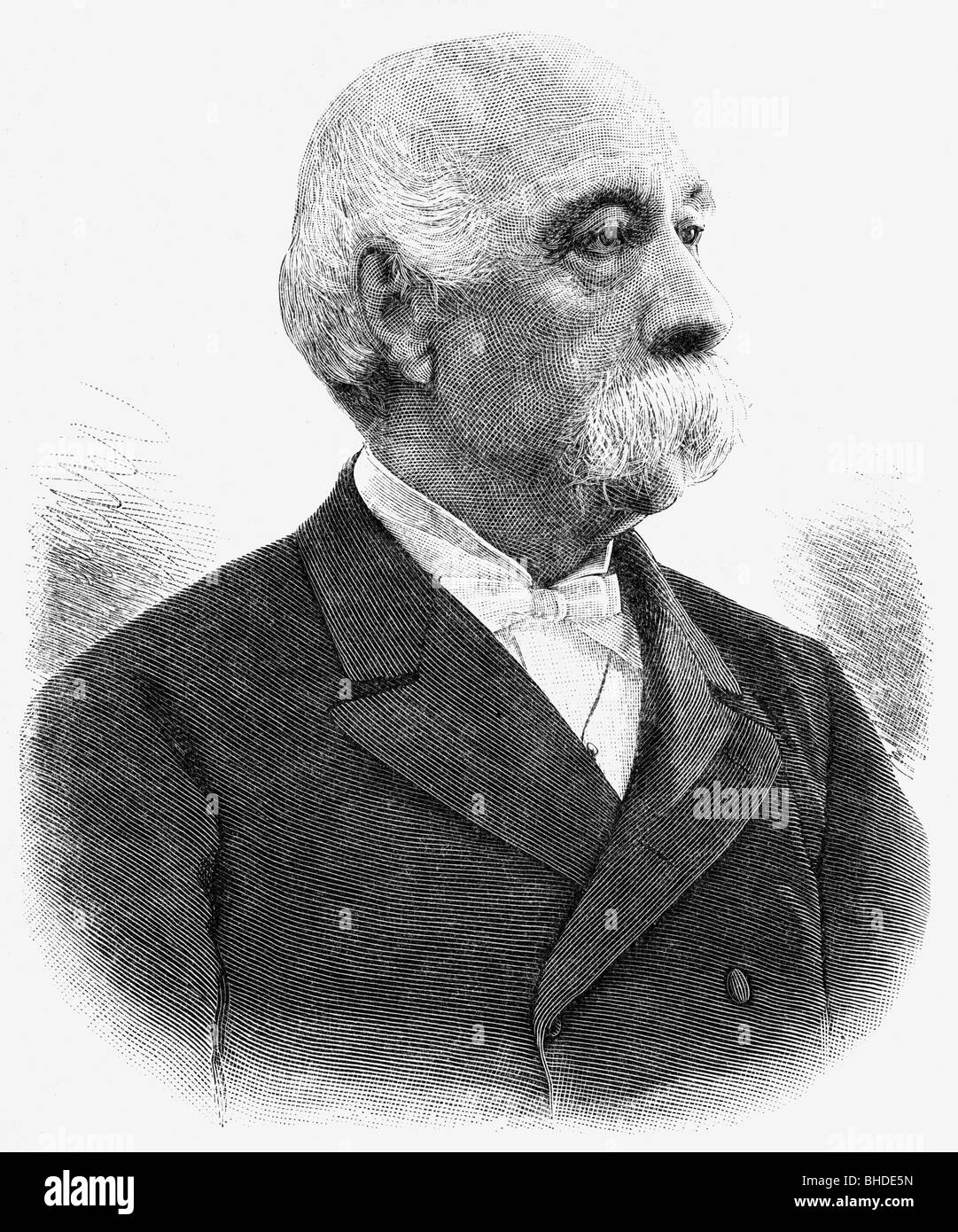 Crispi, Francesco, 4.10.1819 - 11.8.1901, Italian politician, Prime Minister of Italy 1887 - 1891 and 1893 - 1897, portrait, wood engraving, circa 1900, , Stock Photo