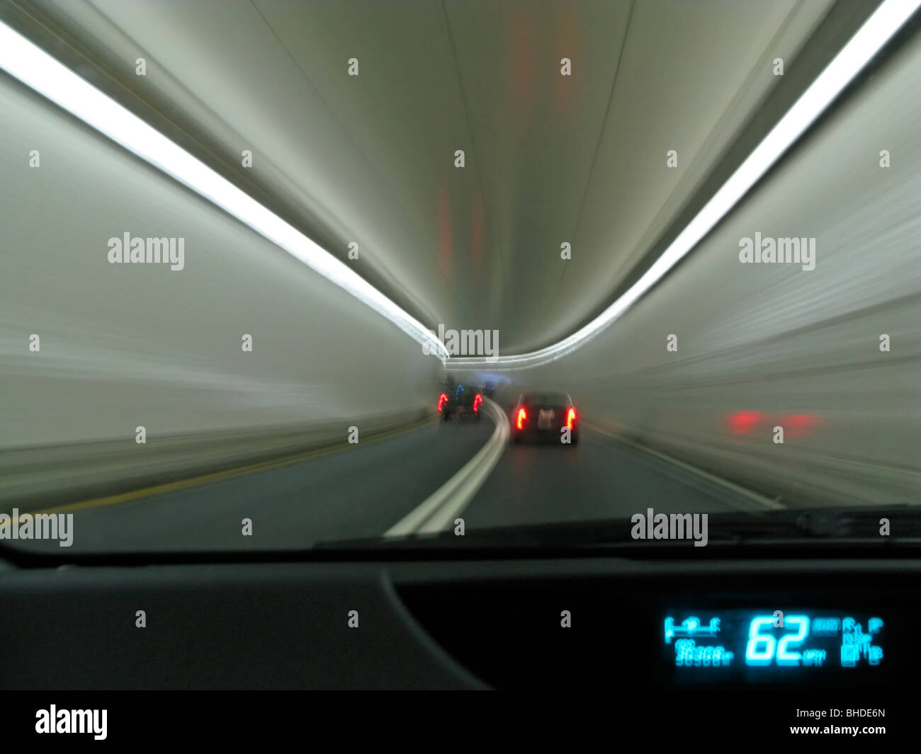 Prius in tunnel Stock Photo