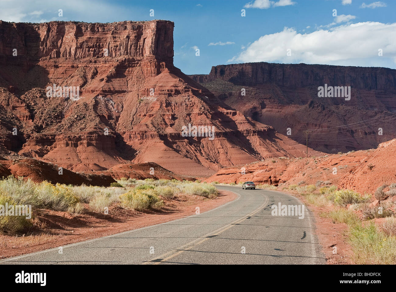 USA, Utah, Moab. Colrado River Gorge from Castle Valley road. Stock Photo