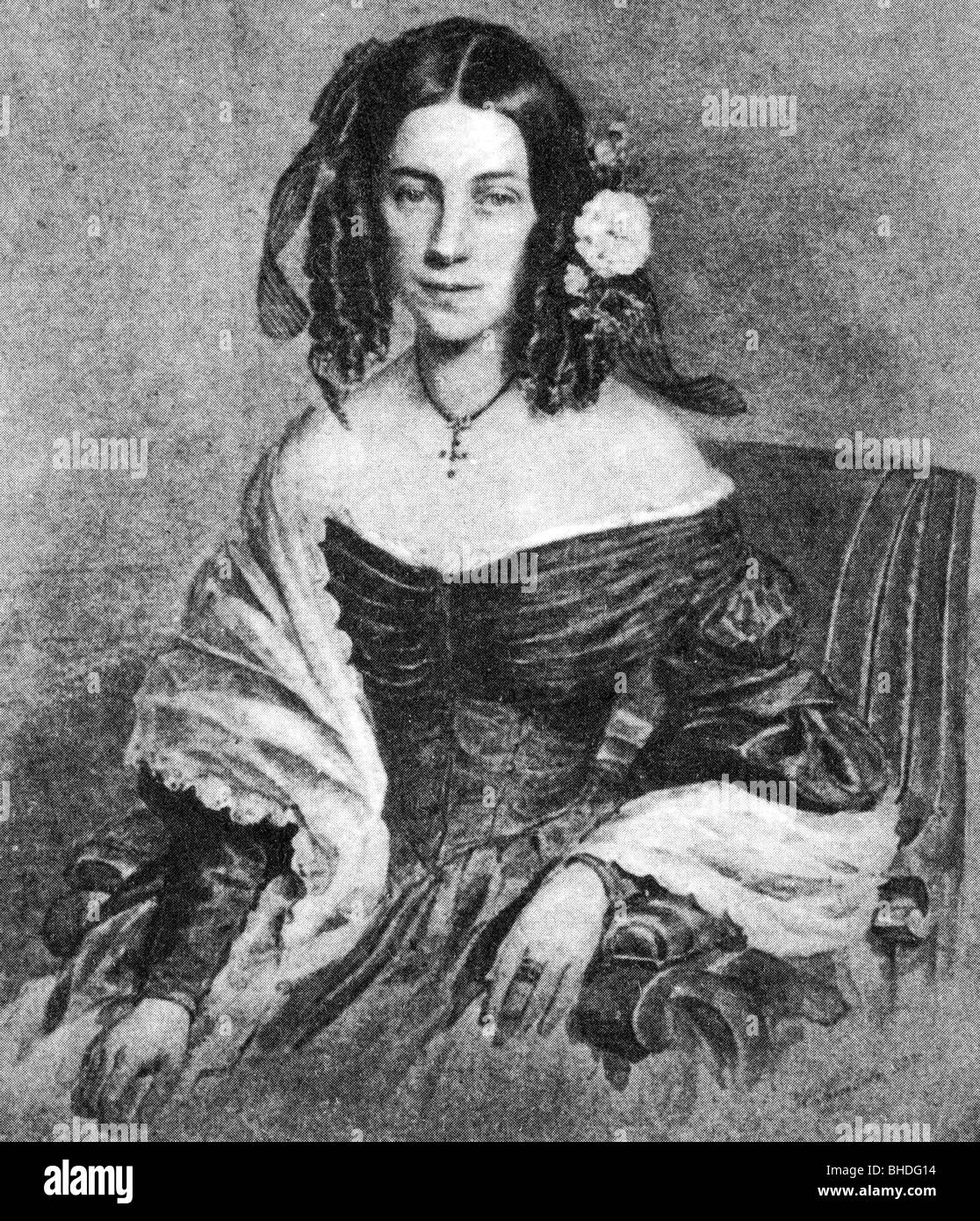 Esterhazy, Caroline, Countess of Galantha, 1811 1851, half length, sitting, print after