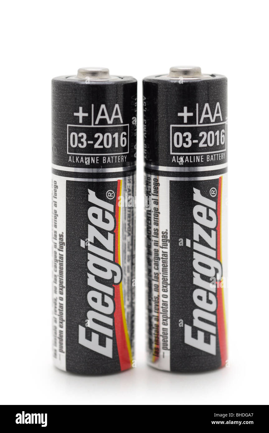 AA Alkaline Batteries Stock Photo