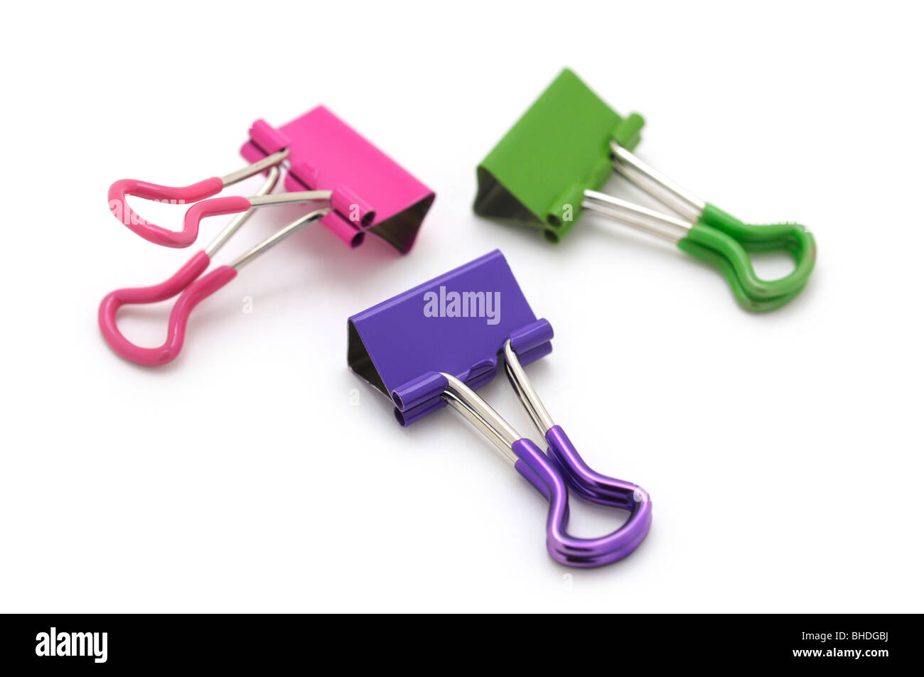 Binder Clips with Rubberized Grips Stock Photo
