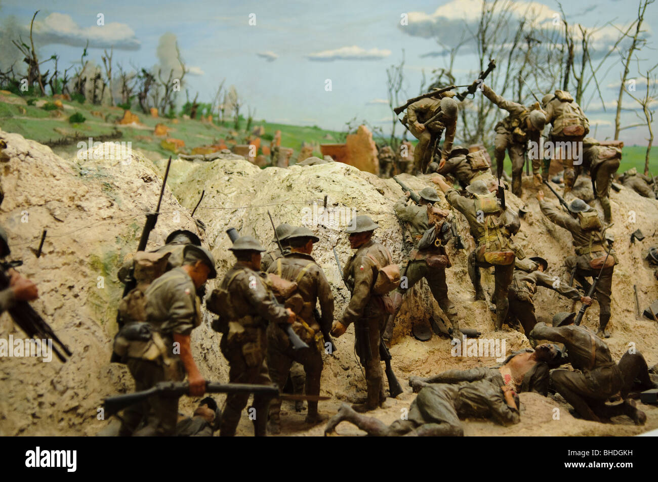 CANBERRA, Australia - Dioramas depicting famous battles involving Australian military forces. Australian War Memorial in Canberra, ACT, Australia Stock Photo