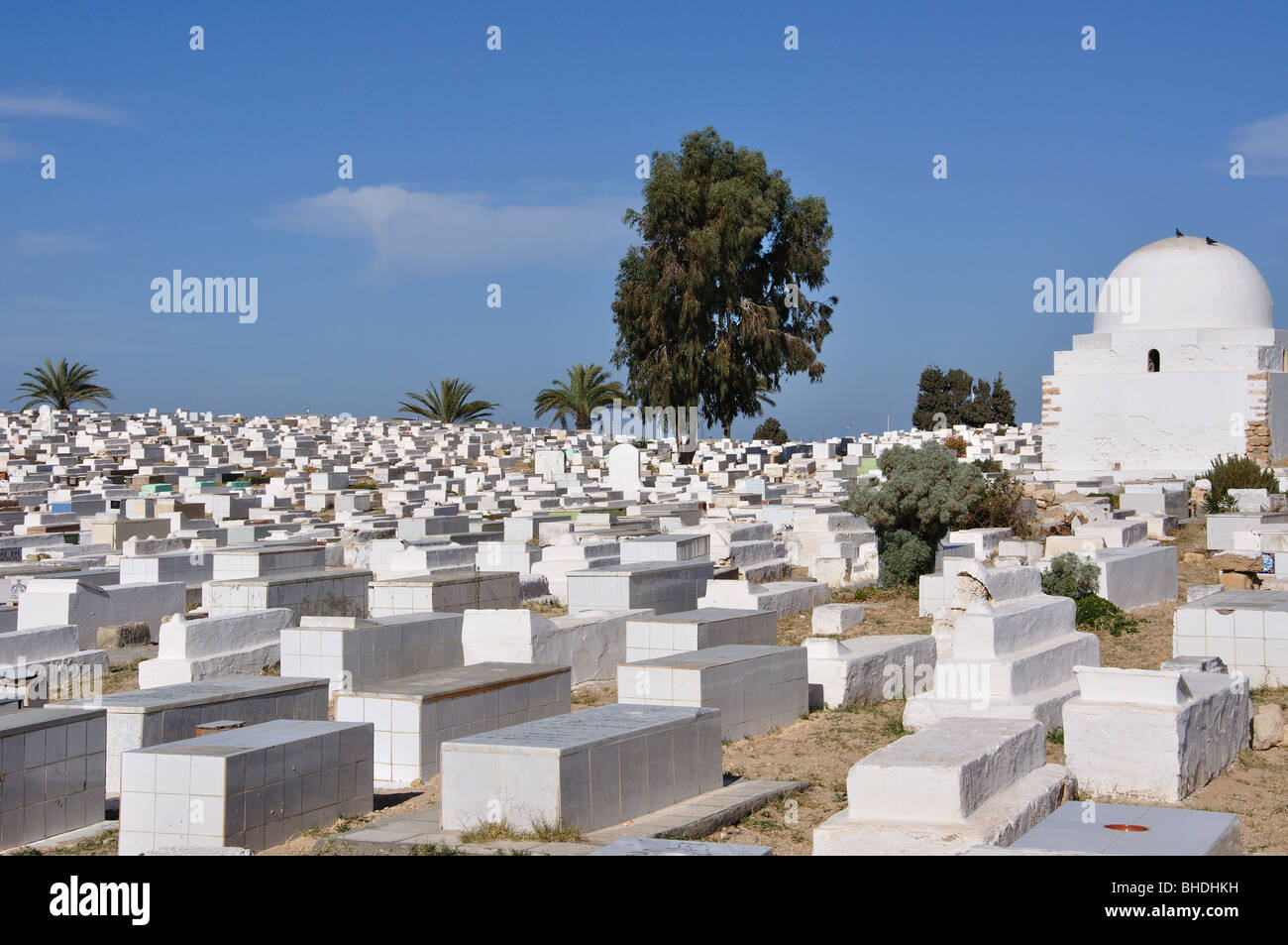 Sidi el Mazeri Cemetery, Monastir, Monastir Governorate, Tunisia Stock Photo