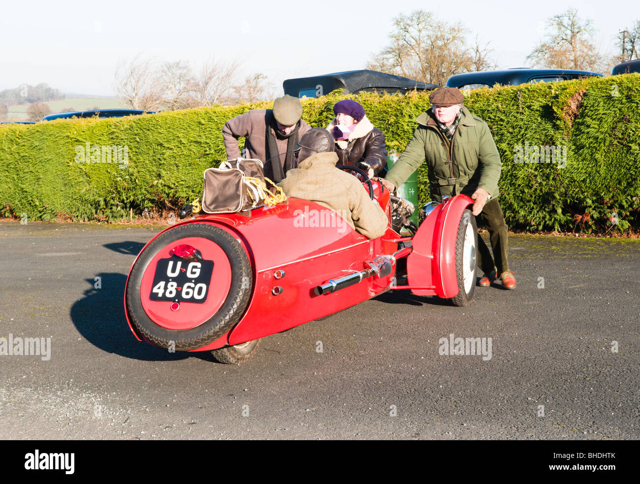 Vintage Sports Car Club meeting at Much Marcle in Herefordshire Stock