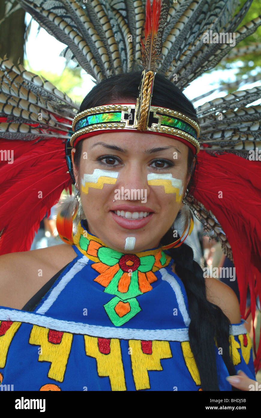 Native American Woman with stud Stock Photo