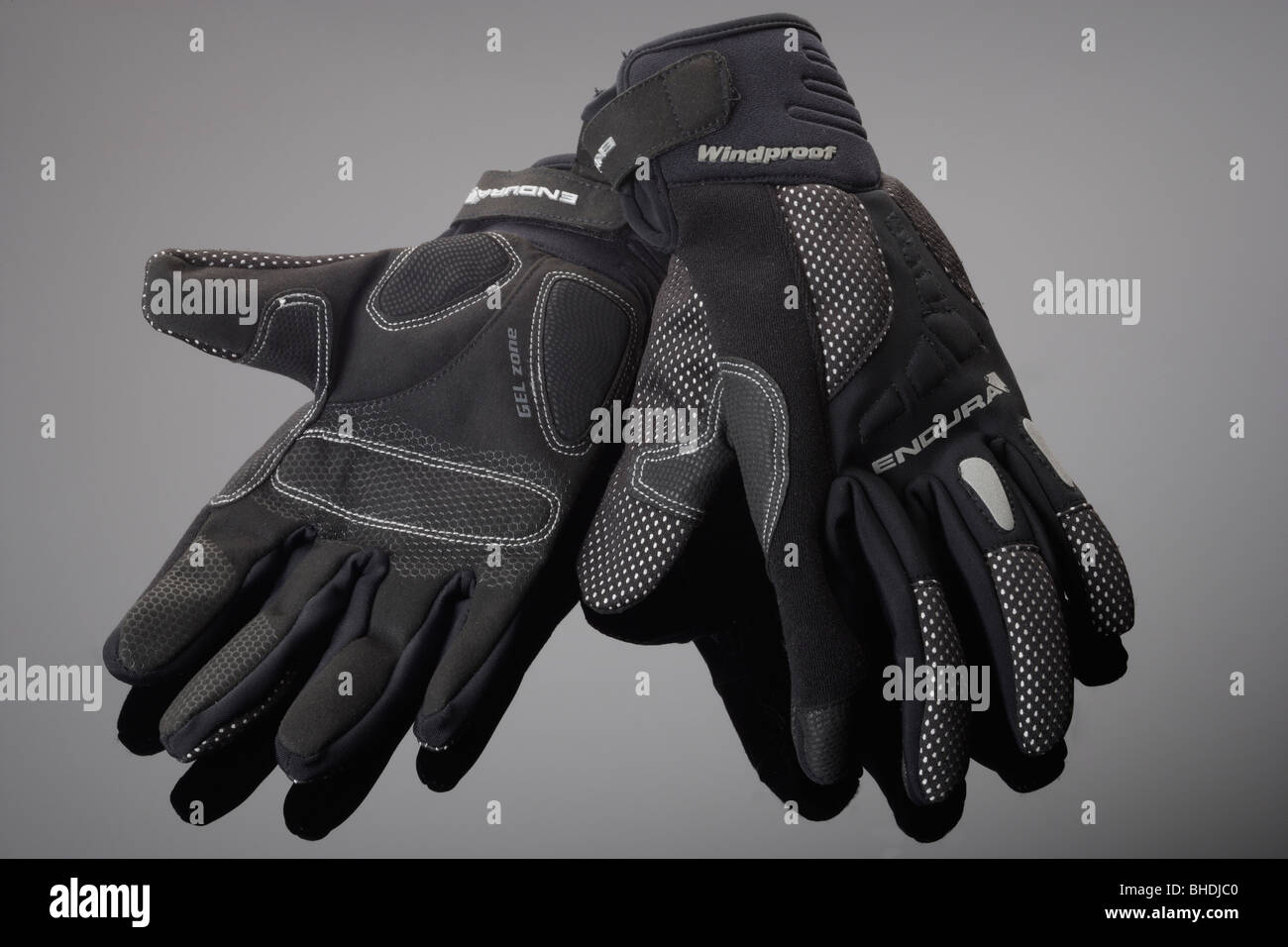 A pair of cycling gloves with padded palms Stock Photo