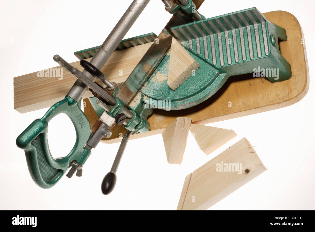 Mitre joint wood saw Stock Photo Alamy