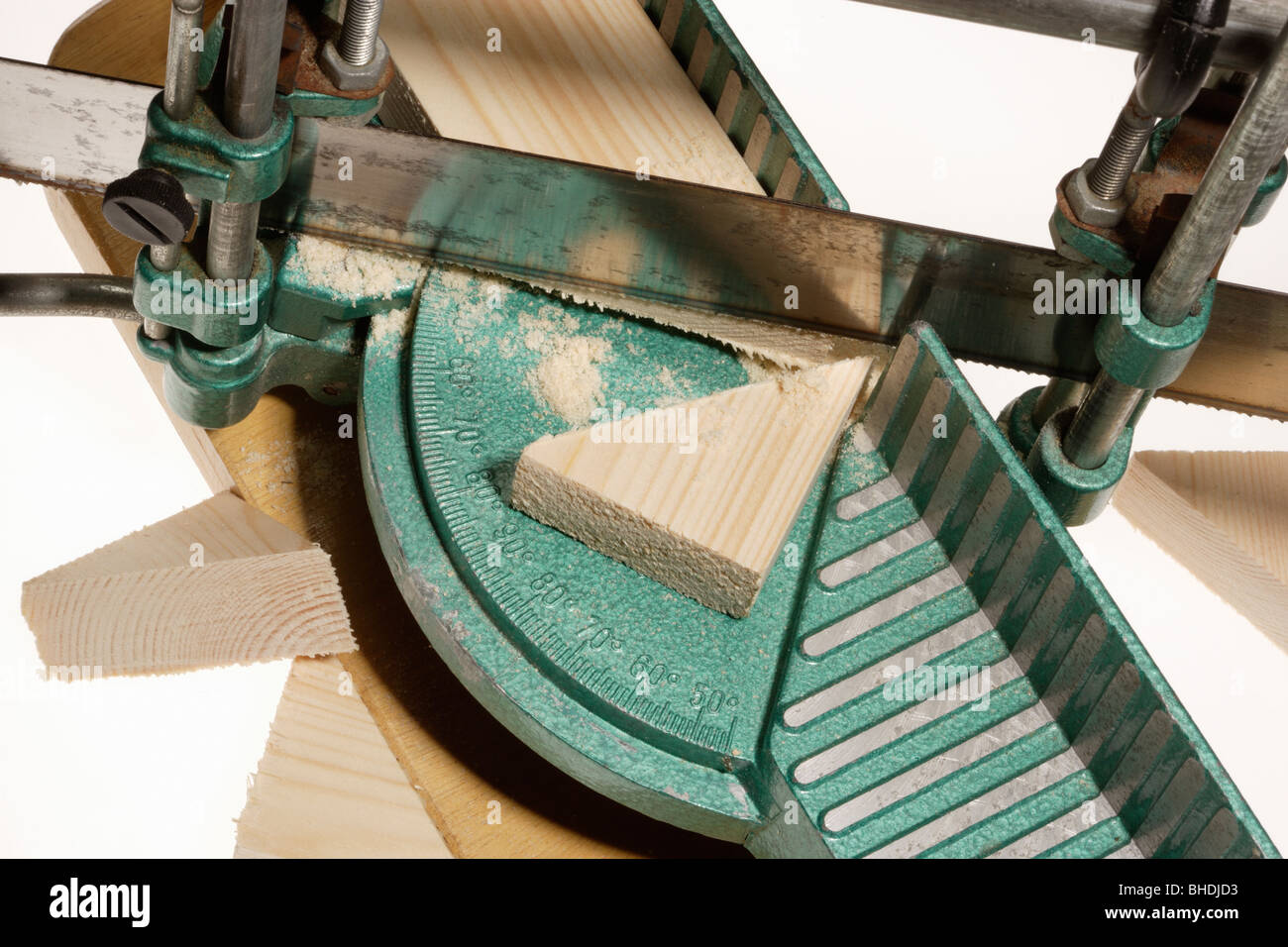 Mitre joint wood saw Stock Photo Alamy