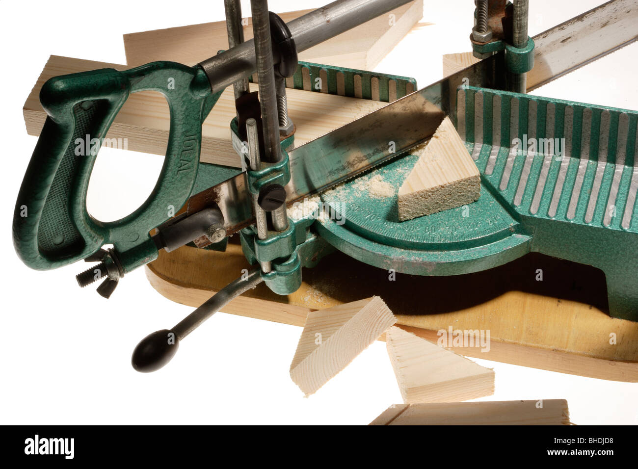 Mitre joint wood saw Stock Photo Alamy