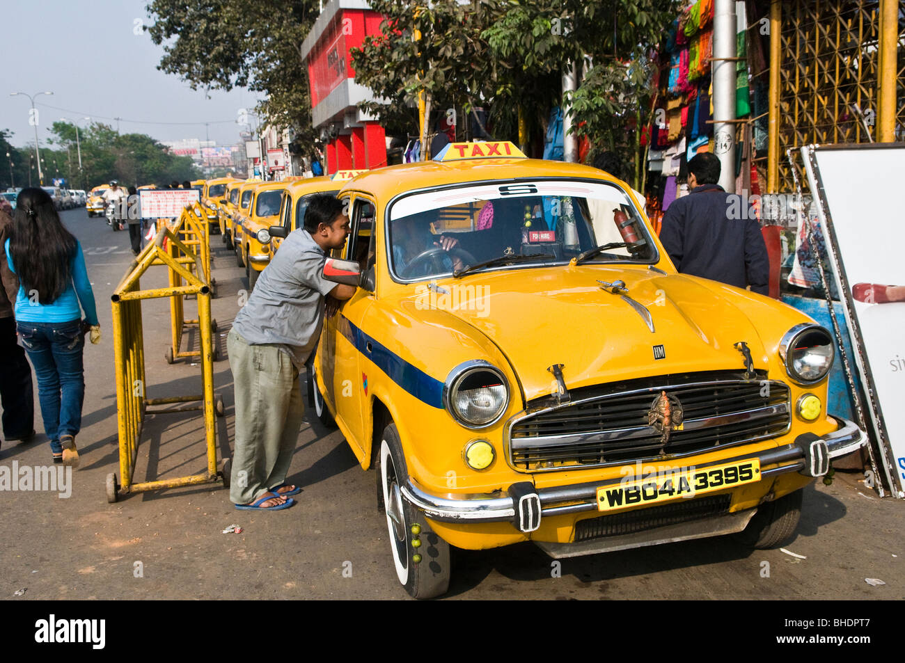 An Ambassador taxi in Kolkata, India. Stock Photo