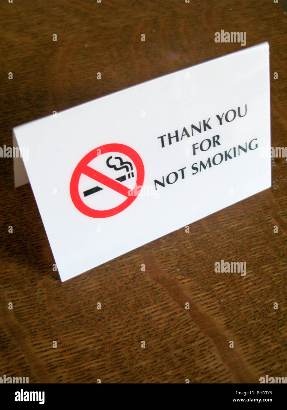 thank you for not smoking Stock Photo Alamy