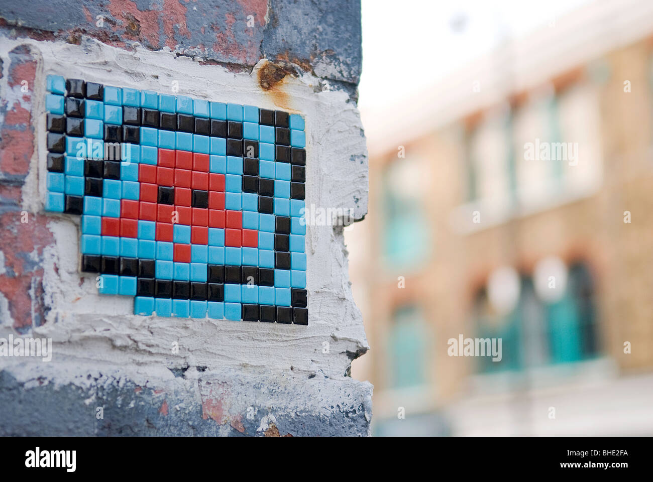 Space invaders in London, England Stock Photo