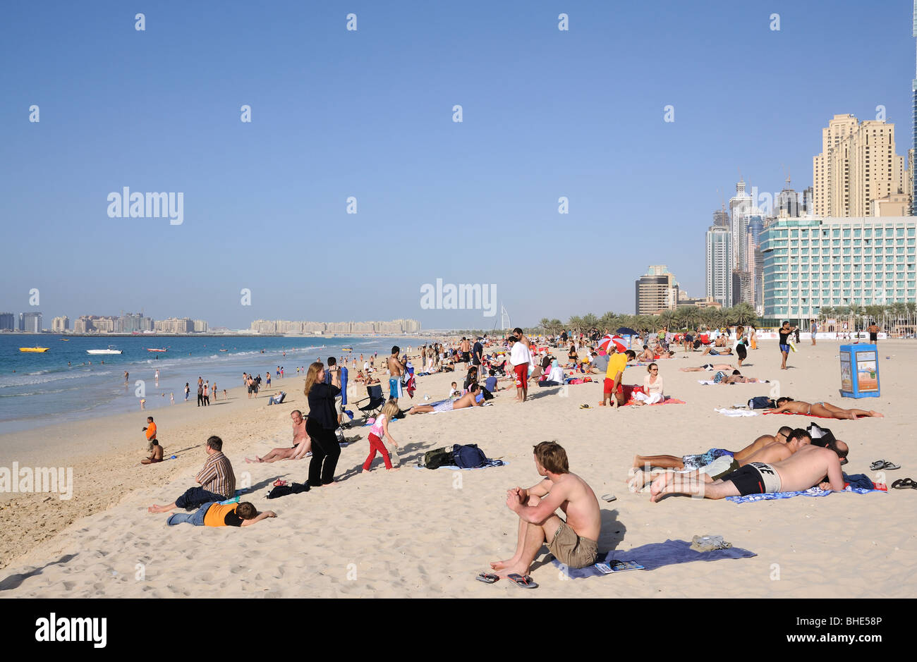 Jumeirah Beach, Dubai United Arab Emirates Stock Photo