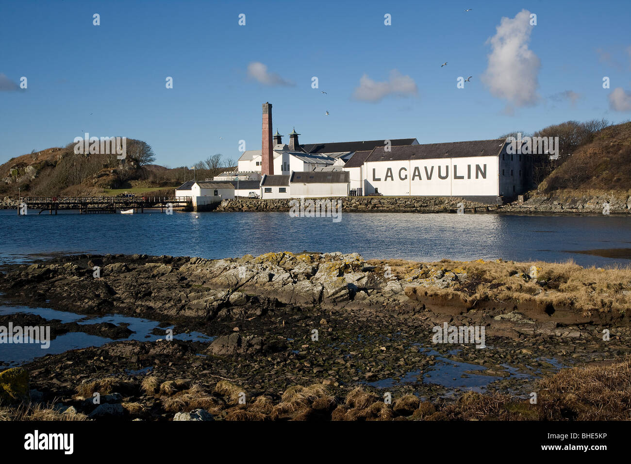 Lagavulin Distillery,Isle of Islay Stock Photo