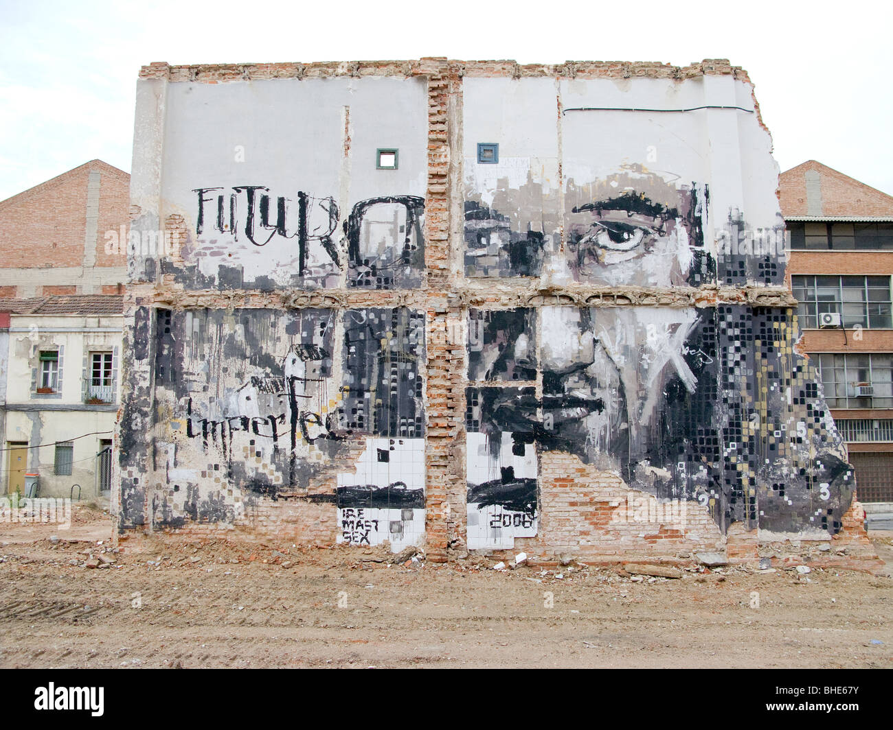 Graffiti in Madrid, Spain Stock Photo