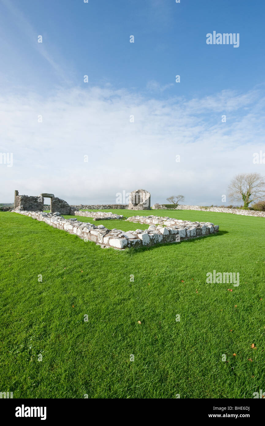 Ruins at Nendrum Monastic Site County Down Northern Ireland Stock Photo