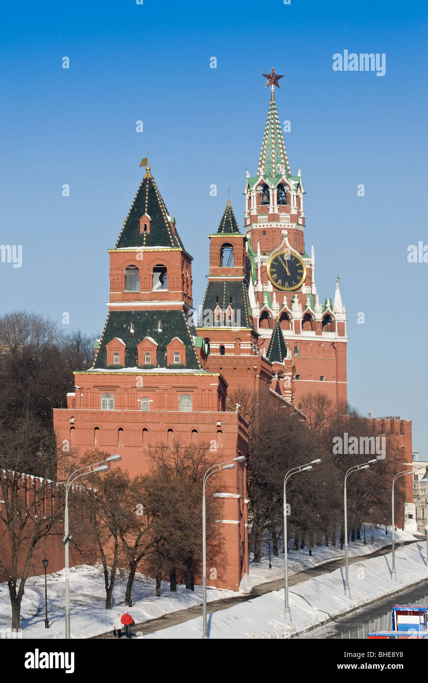 Three Moscow Kremlin towers Stock Photo Alamy