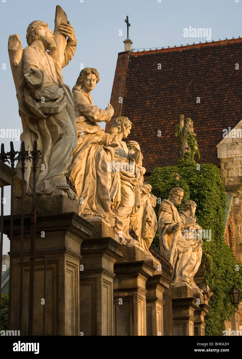 Poland Krakow Baroque St Peter and St Paul Church Apostles statues Stock Photo